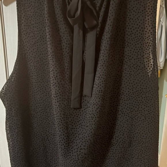 Sheer Dark Velvet Polka Dot holiday Blouse Boho Goth XXL - Picture 3 of 4